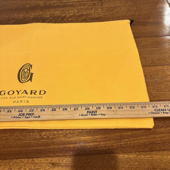 Authentic Goyard Dust Bag 18x14 for St Louis Tote Yellow Drawstring Pouch Paris - Picture 6 of 7